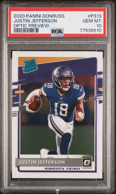 2020 Panini Donruss Optic Justin Jefferson Preview #P313 card image