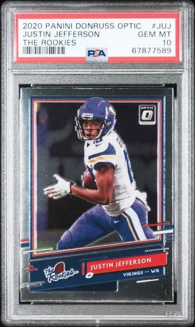 2020 Panini Donruss Optic Justin Jefferson The Rookies #TR-JJU card image