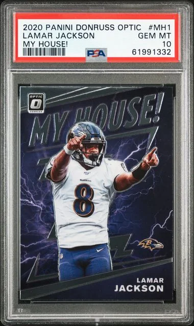 2020 Panini Donruss Optic Lamar Jackson My House! #MH1 card image