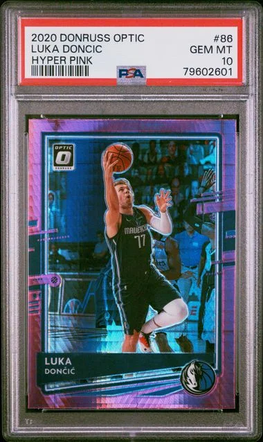 2020 Panini Donruss Optic Luka Doncic Hyper Pink #86 card image