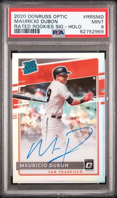 2020 Panini Donruss Optic Mauricio Dubon Rated Rookies Signatures #RRSMD card image
