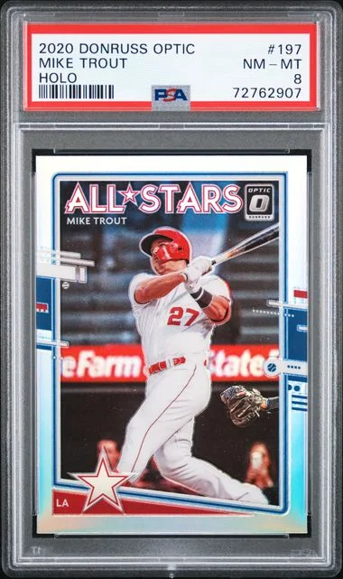 2020 Panini Donruss Optic Mike Trout Holo #197 card image