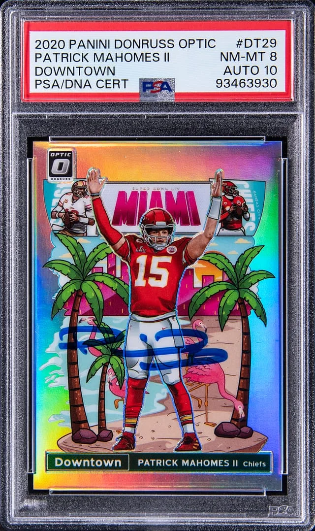 2020 Panini Donruss Optic Patrick Mahomes II Downtown #DT29 card image