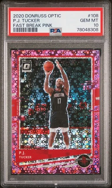 2020 Panini Donruss Optic P.J. Tucker Fast Break Pink #108 card image