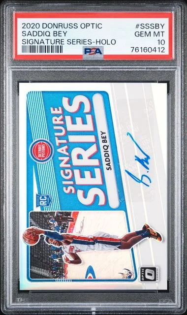 2020 Panini Donruss Optic Saddiq Bey Signature Series #SSSBY card image