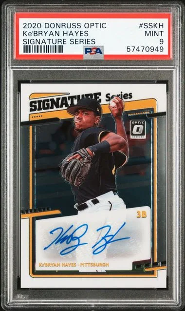2020 Panini Donruss Optic Signature Series Sskh Ke'Bryan Hayes #no-number card image
