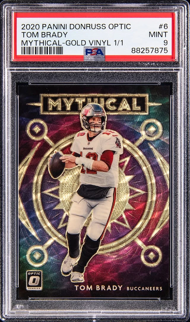 2020 Panini Donruss Optic Tom Brady Mythical Gold Vinyl #6 card image