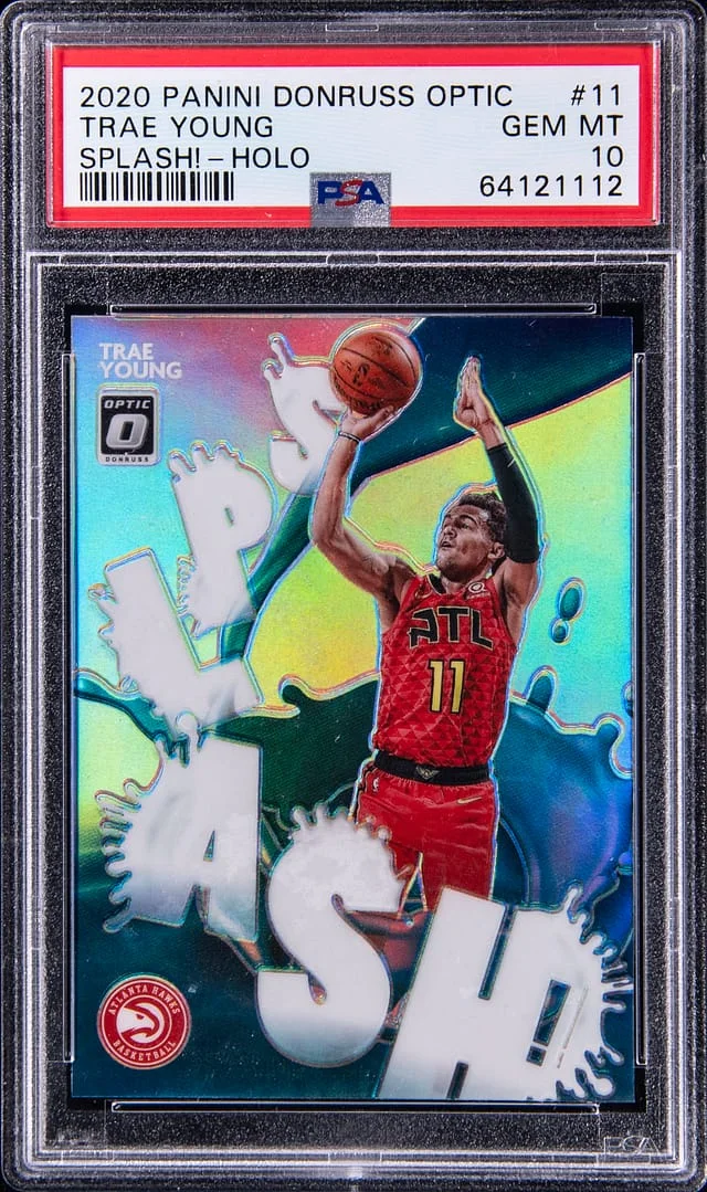 2020 Panini Donruss Optic Trae Young Splash! Holo #11 card image