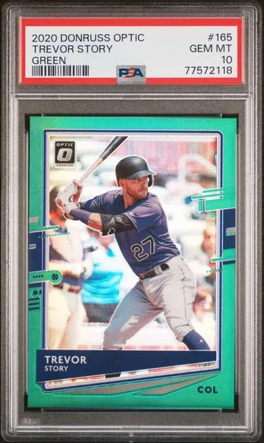 2020 Panini Donruss Optic Trevor Story Green #165 card image