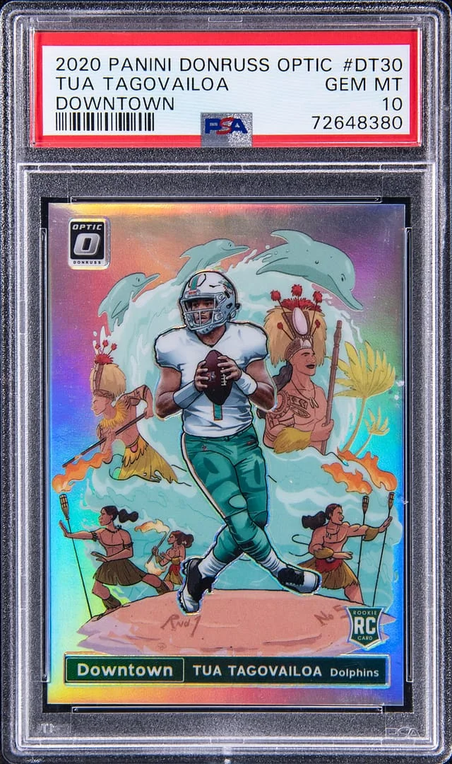 2020 Panini Donruss Optic Tua Tagovailoa Downtown #DT-30 card image