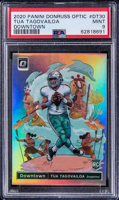 2020 Panini Donruss Optic Tua Tagovailoa Downtown #DT30 card image