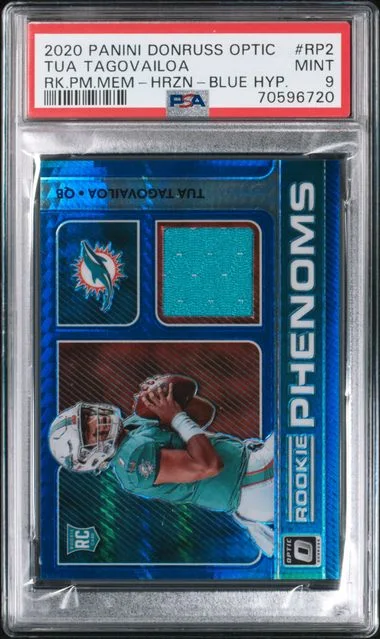 2020 Panini Donruss Optic Tua Tagovailoa Phenoms Memorabilia Horizontal #RP2 card image