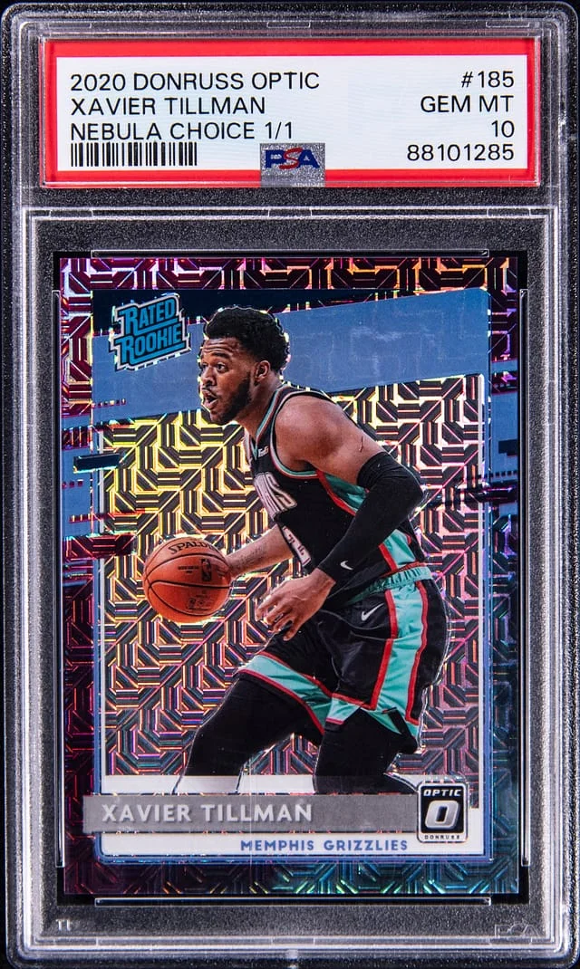 2020 Panini Donruss Optic Xavier Tillman Nebula Choice #185 card image