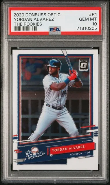 2020 Panini Donruss Optic Yordan Alvarez The Rookies #R-1 card image