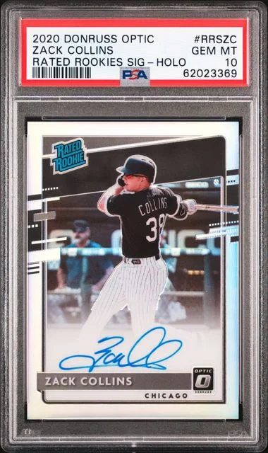 2020 Panini Donruss Optic Zack Collins Rated Rookies Signatures Green Mojo Prizm #RRS-ZC card image