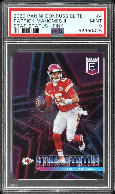 2020 Panini Donruss Patrick Mahomes II Elite Star Status Pink #4 card image