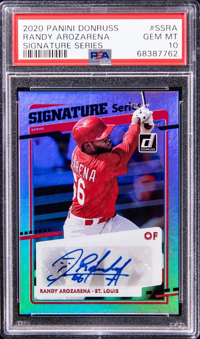 2020 Panini Donruss Randy Arozarena Signature Series #SS-RA card image