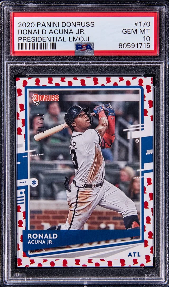 2020 Panini Donruss Ronald Acuna Jr. Presidential Emoji #170 card image