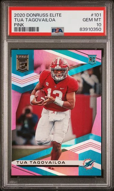 2020 Panini Donruss Tua Tagovailoa Elite Red #101 card image