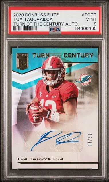 2020 Panini Donruss Tua Tagovailoa Elite Turn Of The Century Autographs #TC-TT card image