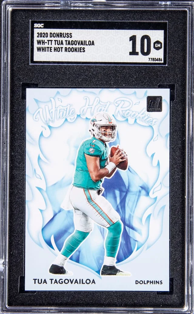 2020 Panini Donruss Tua Tagovailoa White Hot Rookies #WH-TT card image