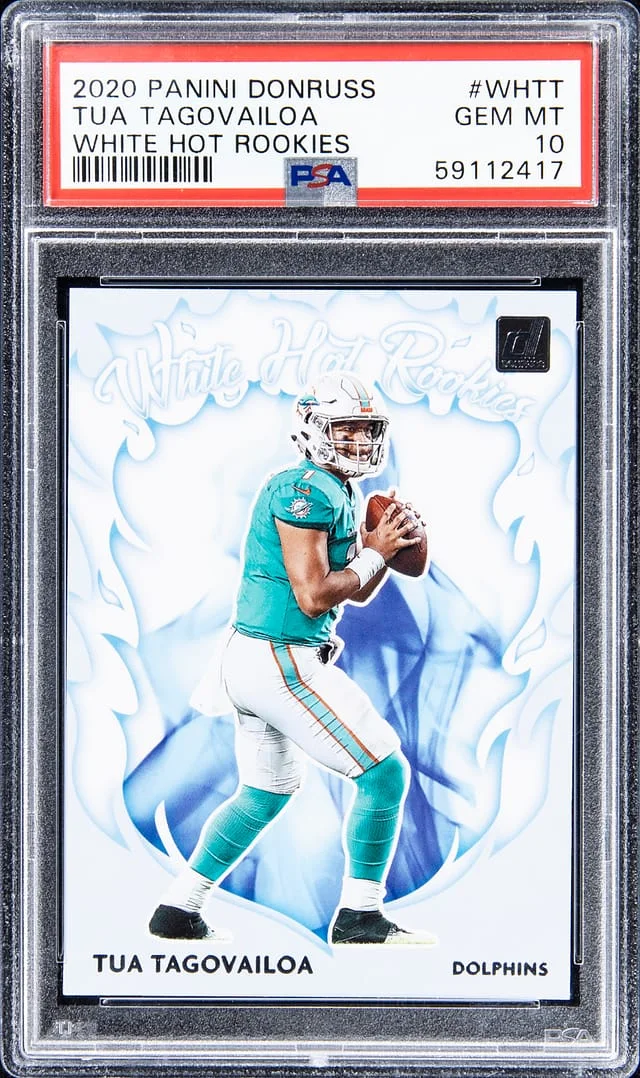 2020 Panini Donruss Tua Tagovailoa White Hot Rookies #WHTT card image