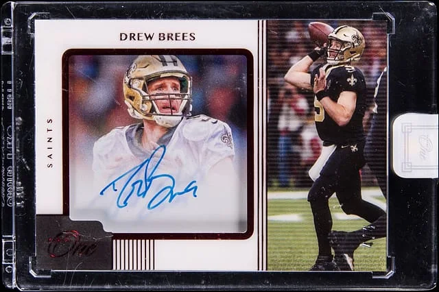 2020 Panini Drew Brees One Autographs Red #174 card image