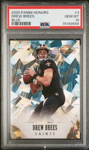2020 Panini Drew Brees Honors Blue #3 card image