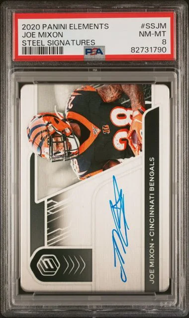 2020 Panini Elements Steel Signatures Ssjm Joe Mixon #no-number card image