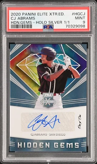 2020 Panini Elite Extra Edition CJ Abrams Hidden Gems Holo Silver #HGCJ card image
