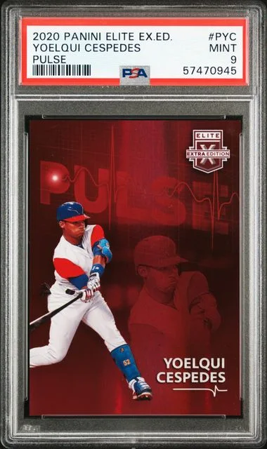 2020 Panini Elite Extra Edition Pulse Pyc Yoelqui Cespedes #no-number card image