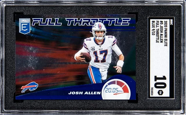 2020 Panini Elite Josh Allen Full Throttle Blue #5 card image