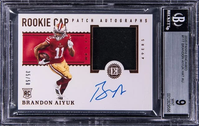 2020 Panini Encased Brandon Aiyuk #117 card image