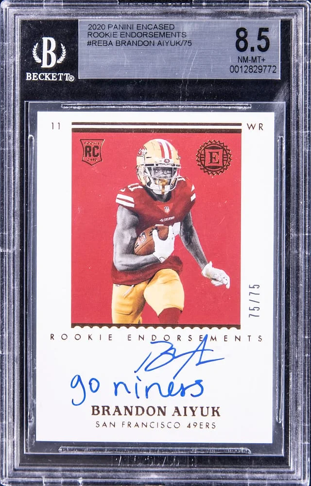 2020 Panini Encased Brandon Aiyuk Endorsements #RE-BA card image
