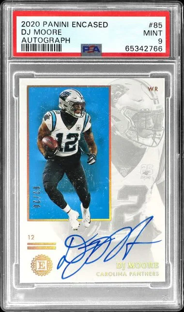 2020 Panini Encased D.J. Moore Autograph #85 card image