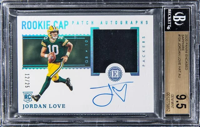 2020 Panini Encased Jordan Love Sapphire #104 card image