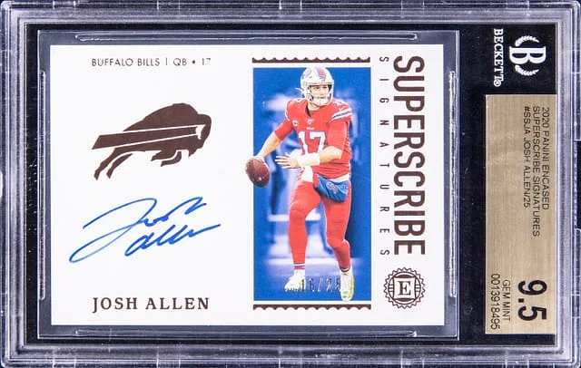 2020 Panini Encased Josh Allen Superscribe Signatures #SS-JA card image