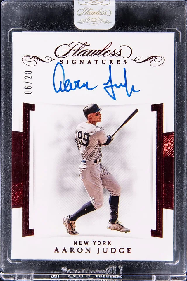 2020 Panini Flawless Aaron Judge Signatures Ruby #FS-AJ card image