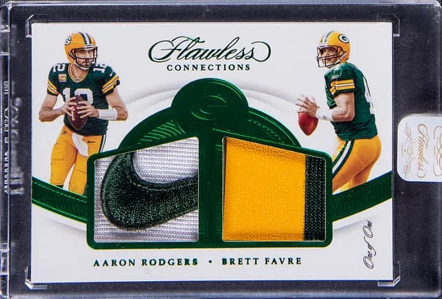 2020 Panini Flawless Aaron Rodgers & Brett Favre Dual Collections #FC5 card image