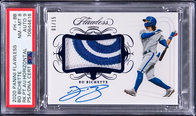 2020 Panini Flawless Bo Bichette Patch Autograph Horizontal #H-BB card image