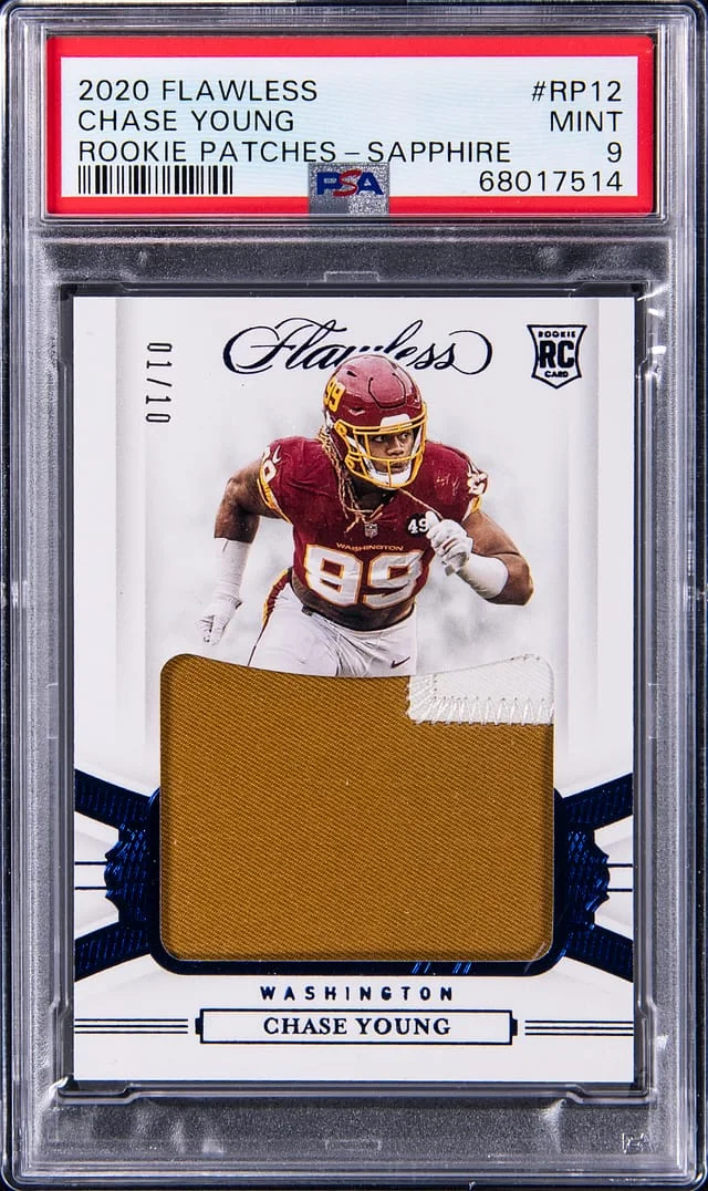 2020 Panini Flawless Chase Young Patches Sapphire #RP12 card image
