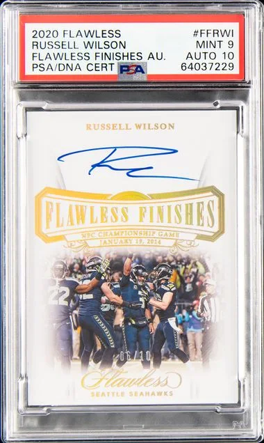 2020 Panini Flawless Flawless Finishes Autographs Ffrwi Russell Wilson #no-number card image