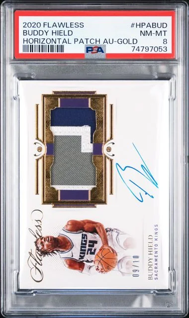 2020 Panini Flawless Horizontal Patch Autographs Gold Hpabud Buddy Hield #no-number card image