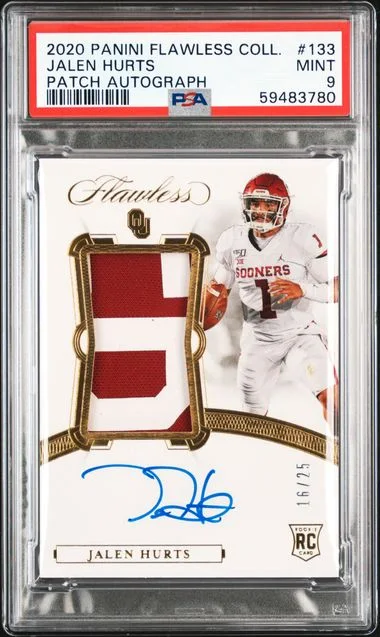 2020 Panini Flawless Jalen Hurts Collegiate #133 card image