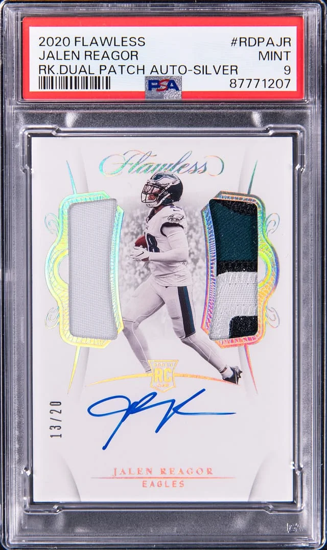 2020 Panini Flawless Jalen Reagor Dual Patch Autograph Silver #RDPA-JR card image