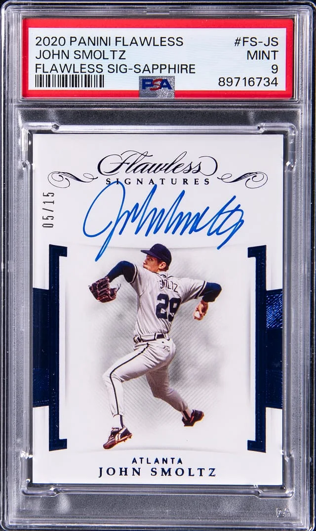 2020 Panini Flawless John Smoltz Signature Sapphire #FS-JS card image