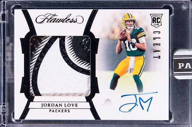 2020 Panini Flawless Jordan Love Cleat Black Box #RCA-JLO card image