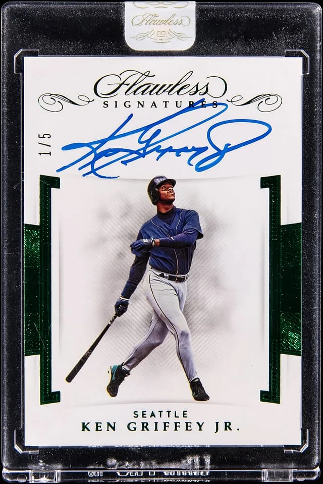 2020 Panini Flawless Ken Griffey Jr. Signatures Emerald #FS-KG card image