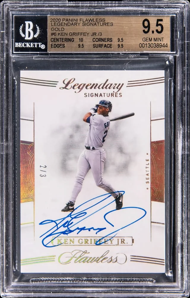 2020 Panini Flawless Ken Griffey Jr. Legendary Signatures Gold #LS-KG card image
