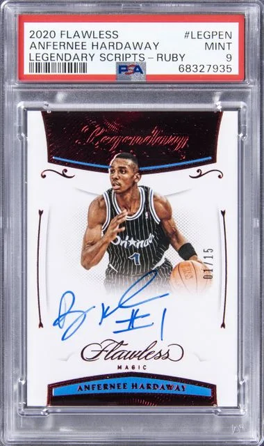 2020 Panini Flawless Legendary Scripts Ruby Legpen Anfernee Hardaway #no-number card image